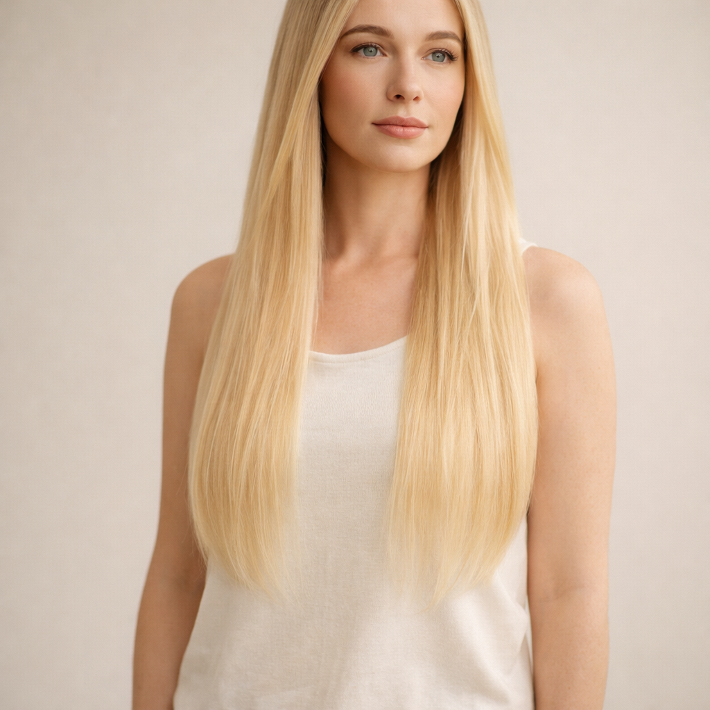 4x4 Natural Clips-On Hair Extensions (613)