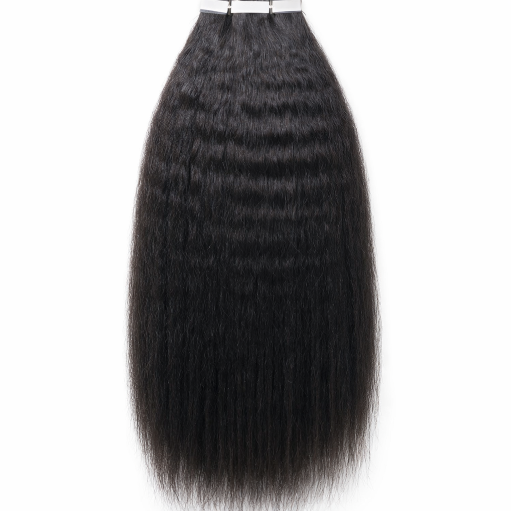 6x6 Kinky Straight Tape-In Hair Extensions