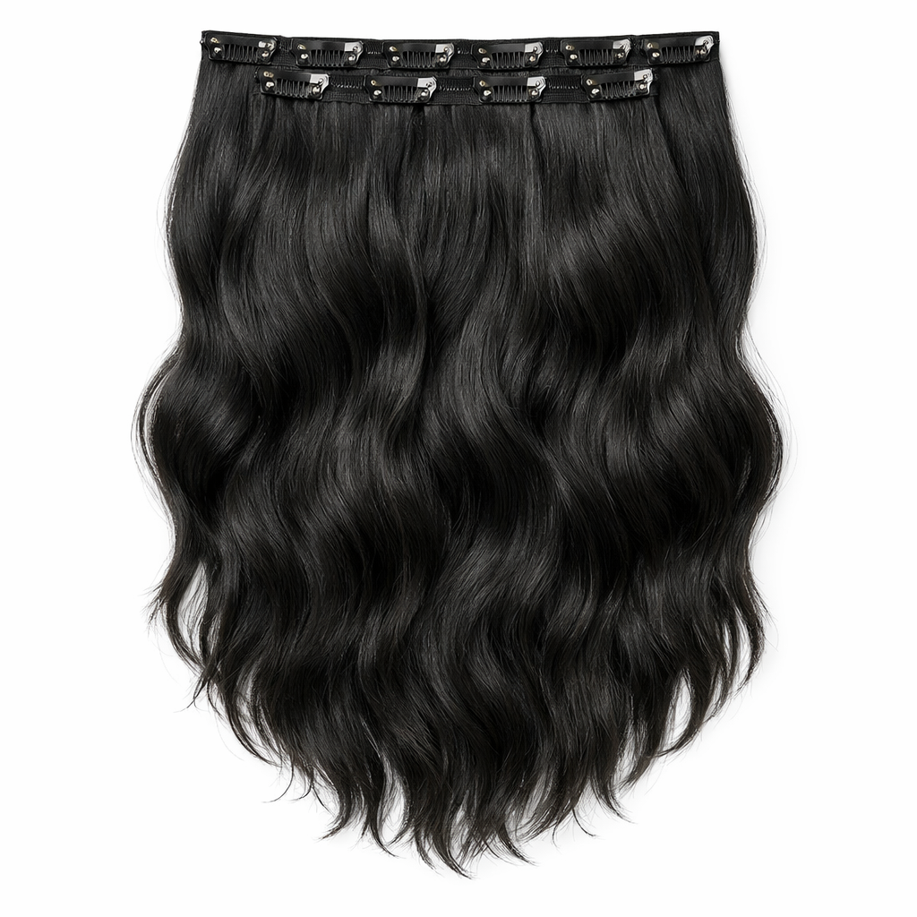 4x4 Natural Clips-On Hair Extensions (Loose)